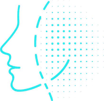 Facial profile with surgical contour line