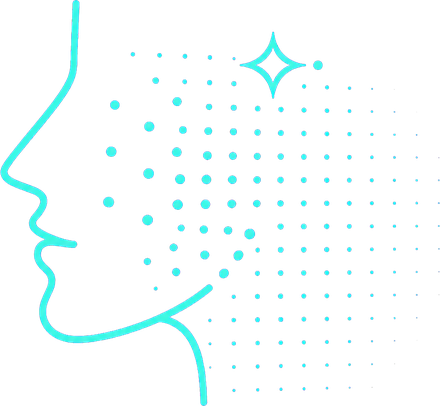Facial profile with skin texture